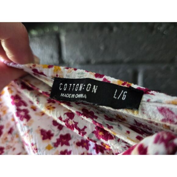Cotton On Lightweight Sleeveless Floral Mini Dress size Large Womens - Picture 5 of 10